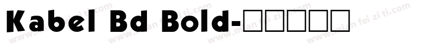 Kabel Bd Bold字体转换